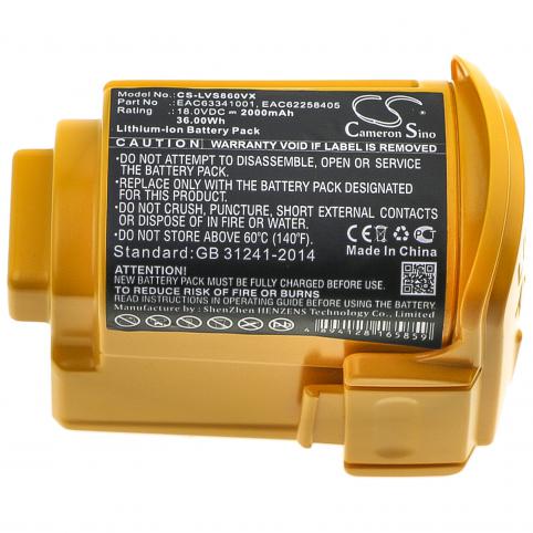 Batterie aspirateur lg vsf7301scwr