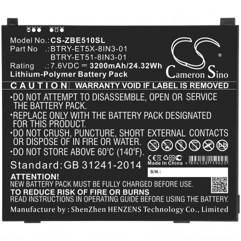 Batterie tablette zebra et51 windows os