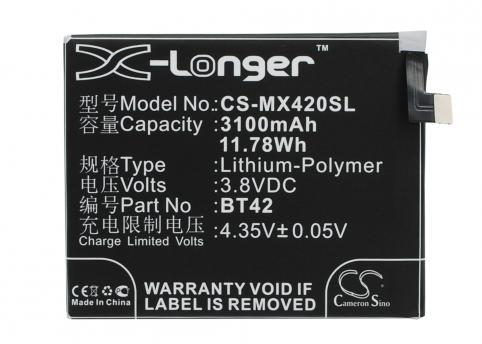 Batterie telephone meizu note